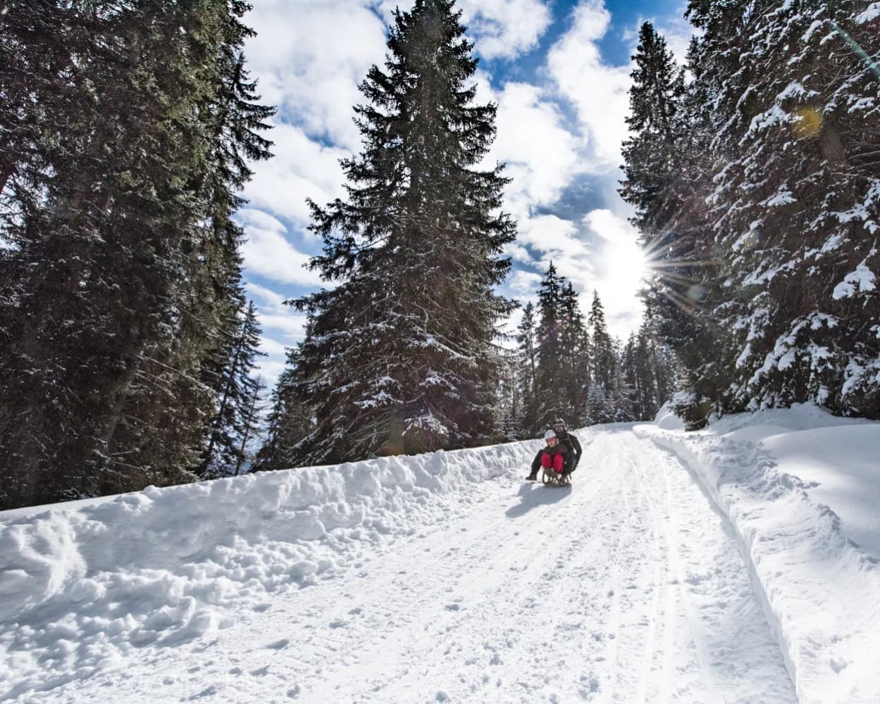 Schlittelweg Dros–Lohn