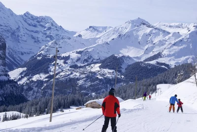Explore Swiss ski resorts from Lauterbrunnen: Ski Areas Linked by Train and Bus